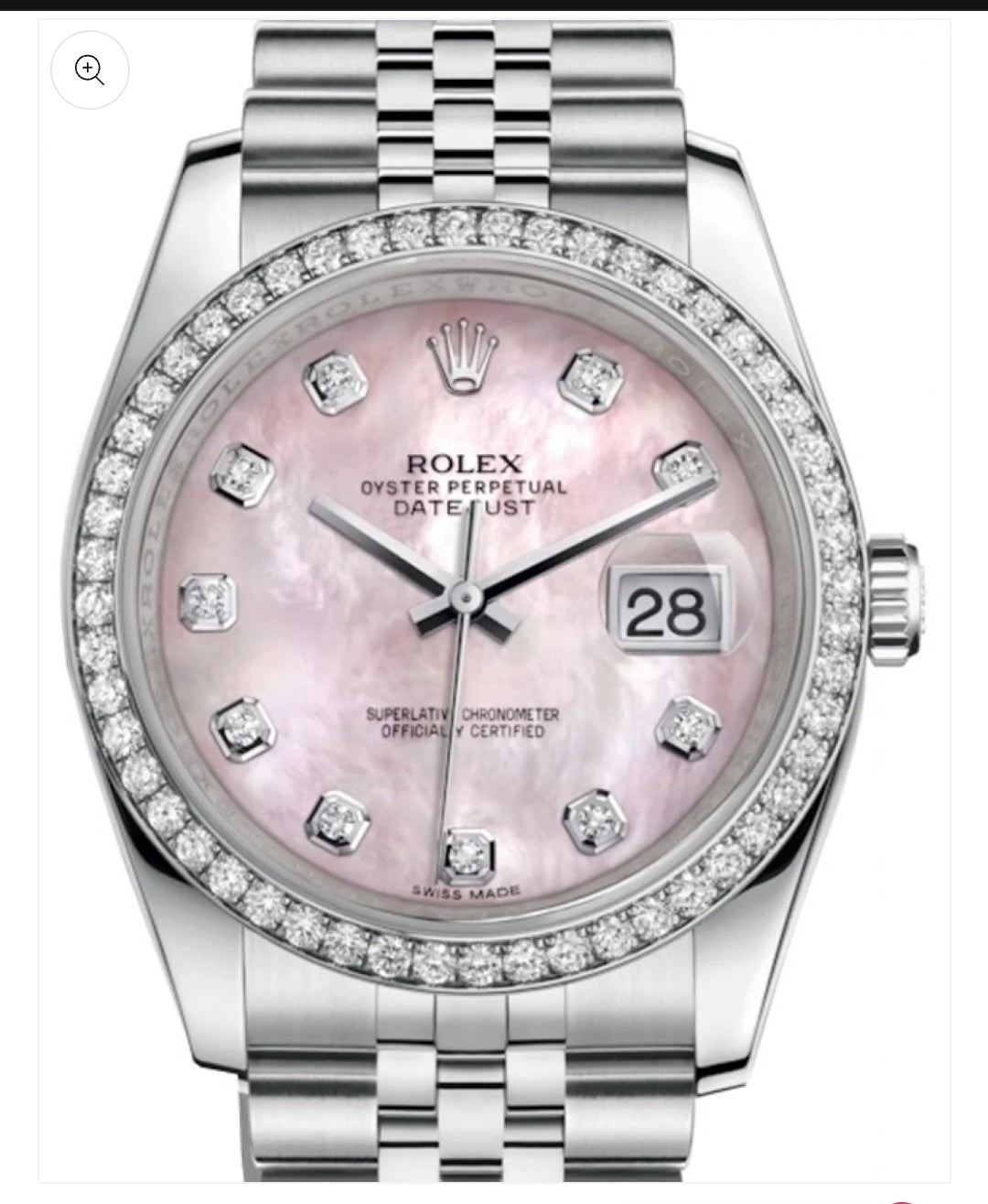 DATE JUST PINK DIAL DIAMONDS