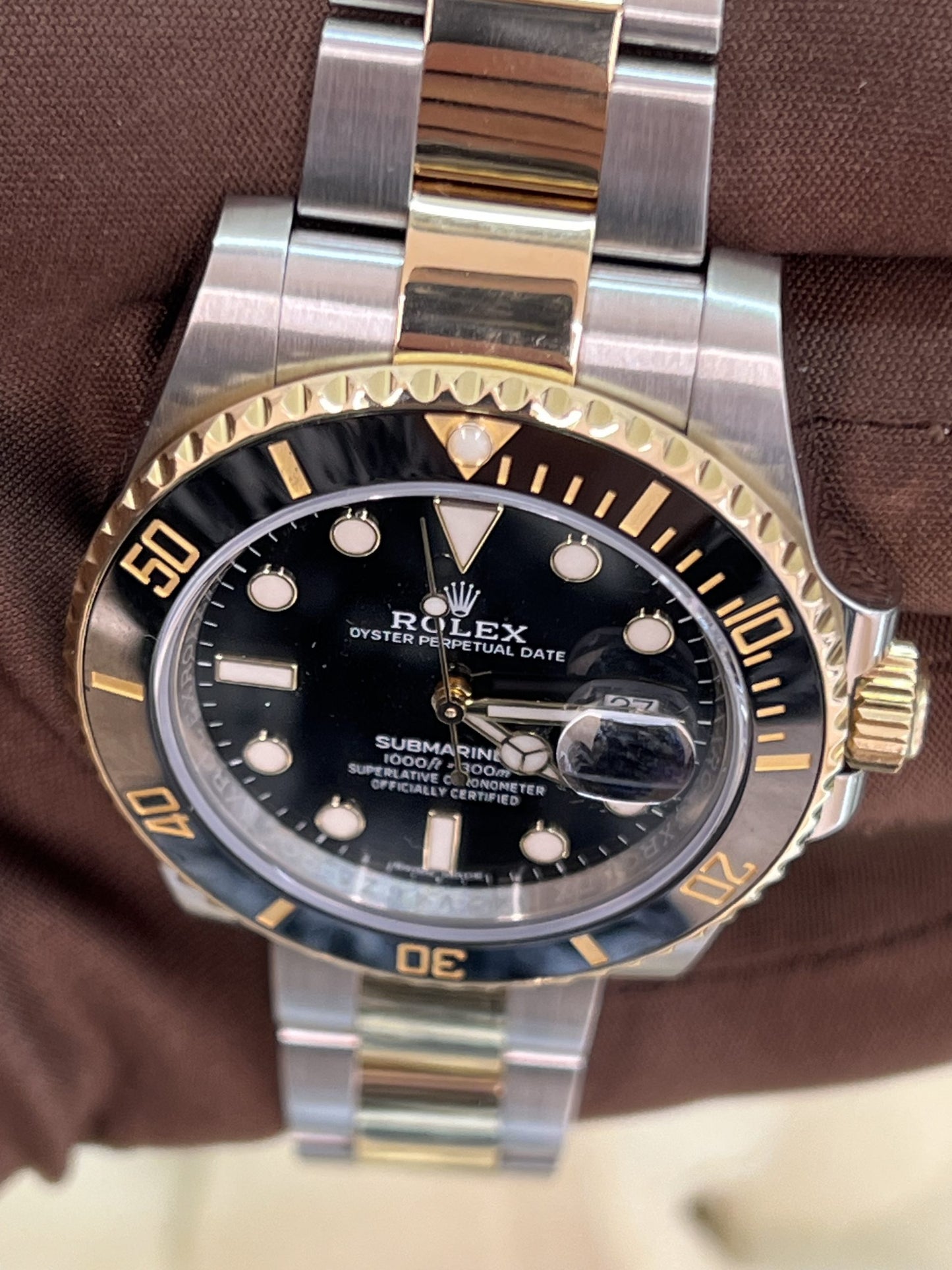 Submariner tone 2 Gold silver Black