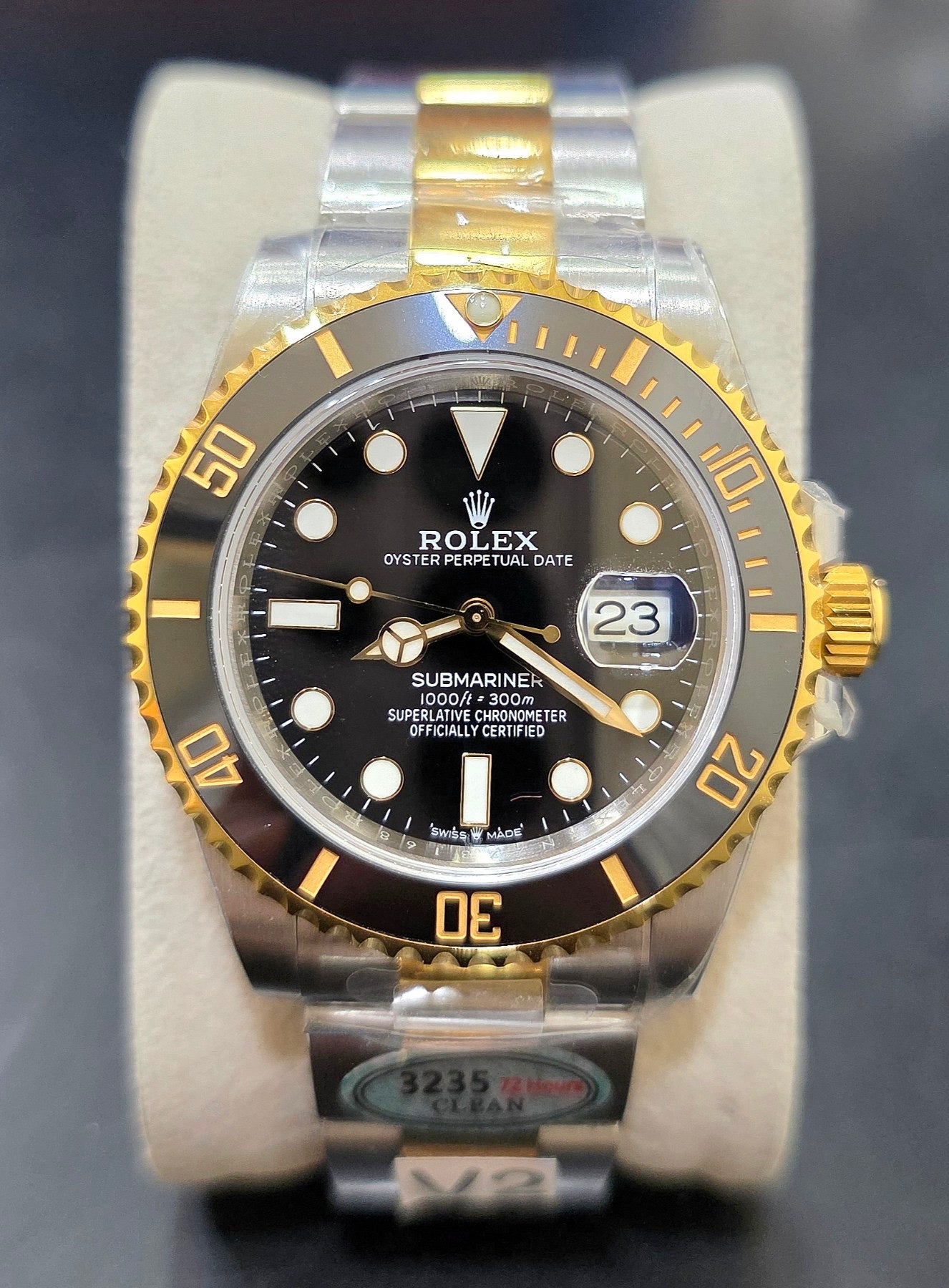 Submariner tone 2 Gold silver Black
