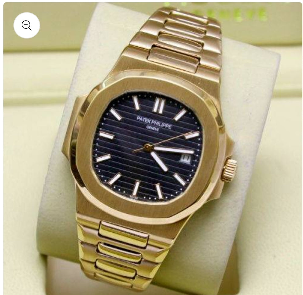 Nautilus gold black dial