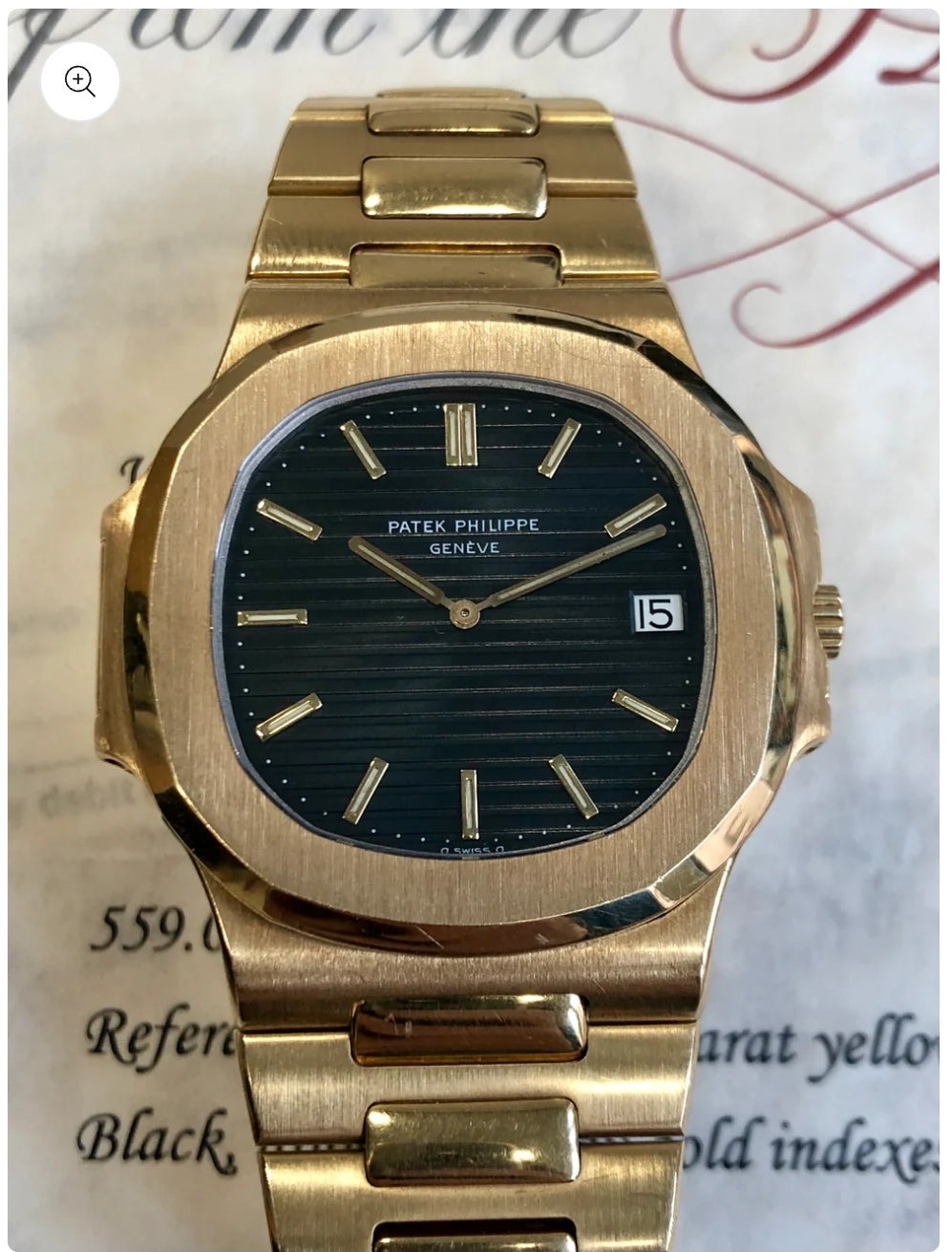 Nautilus gold black dial