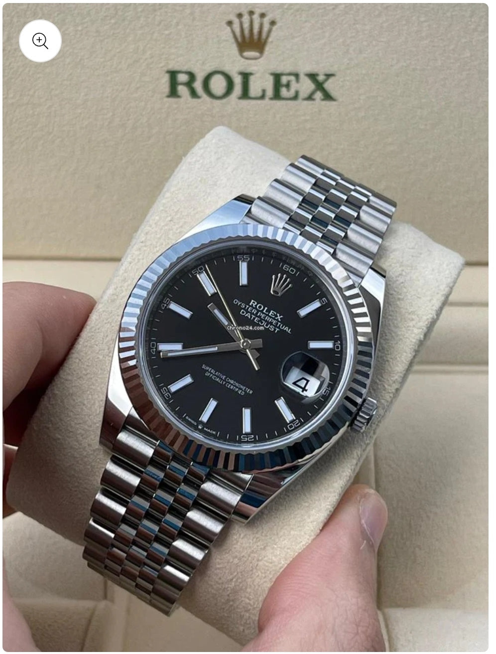 Date Just Black Dial