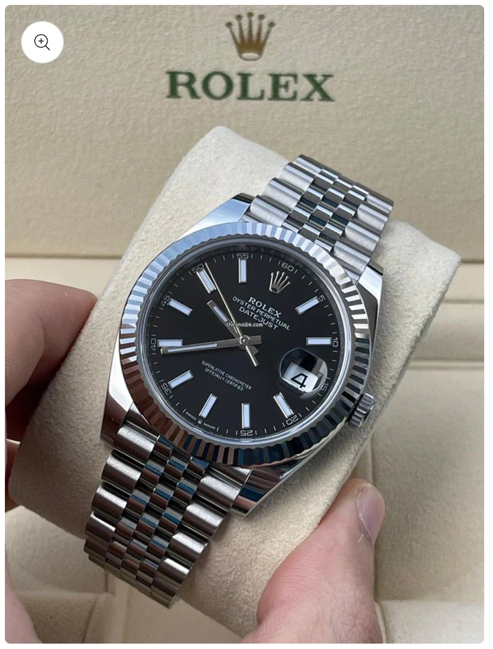 Date Just Black Dial