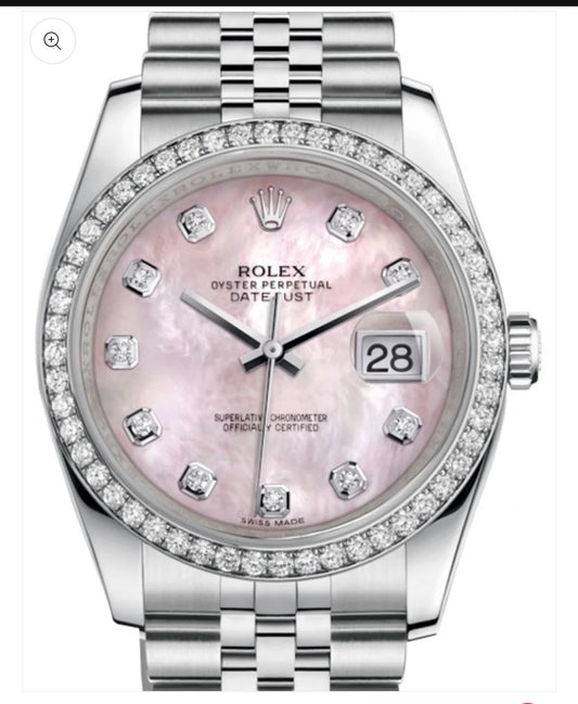 DATE JUST PINK DIAL DIAMONDS 