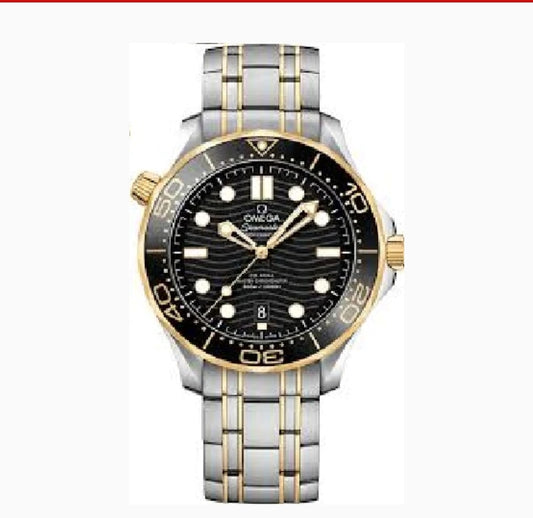OMEGA SEAMASTER DIVER 300M TWO TONE MENS CO-AXIAL MASTER CHRONOMETER 42MM MENS WATCH