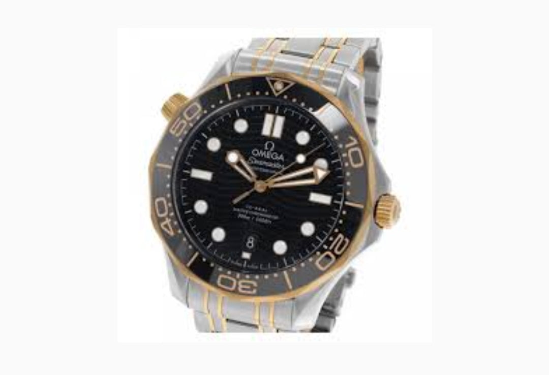 OMEGA SEAMASTER DIVER 300M TWO TONE MENS CO-AXIAL MASTER CHRONOMETER 42MM MENS WATCH