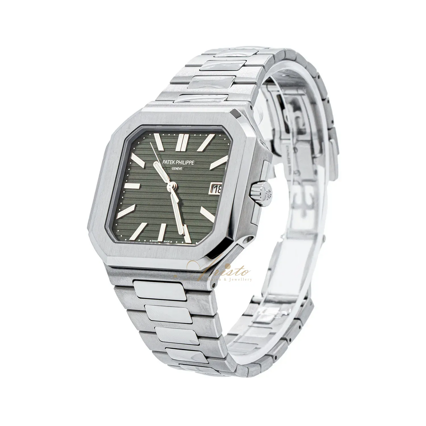 Patek Philippe Cubitus Date 45mm Steel Olive Green Dial –