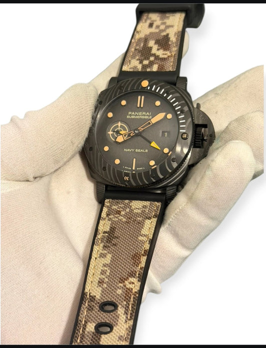 Μοντέλο: Panerai Submersible GMT Navy Seals
Υλικό Κάσας: Carbotech (άνθρακας)
Μηχανισμός: Αυτόματος
