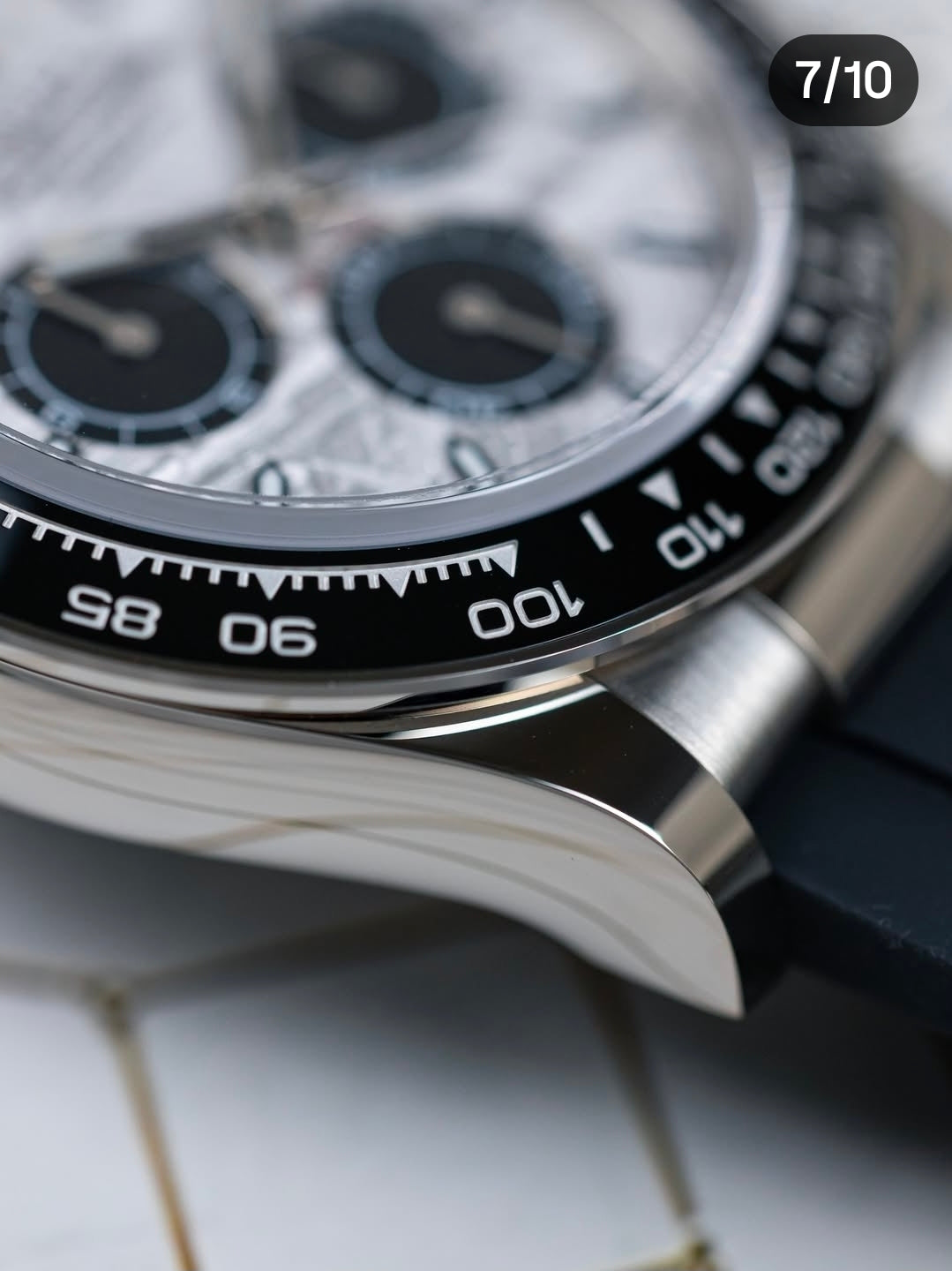 Daytona white gold meteorite dial