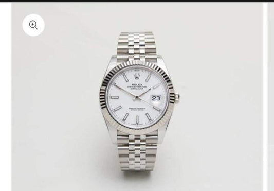 Date just 41mm white dial