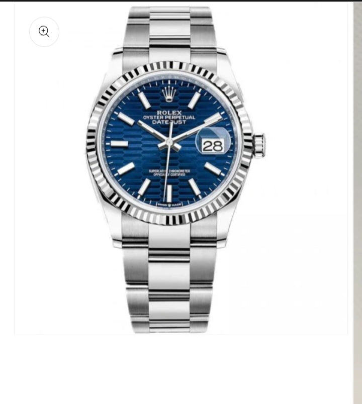 Date just blue dial flooted 2021