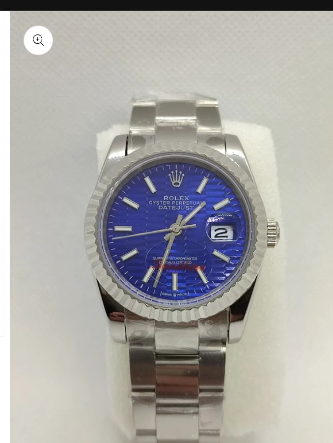 Date just blue dial flooted 2021