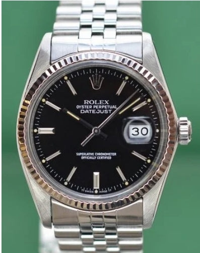 Rolex Datejust 16014 Black Dial 36mm 