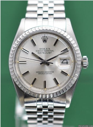 Rolex Datejust 1603 Vintage 1977 Step Dial 36mm Stainless Steel Jubilee Just Serviced