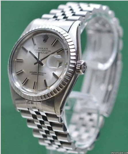Rolex Datejust 1603 Vintage 1977 Step Dial 36mm Stainless Steel Jubilee Just Serviced