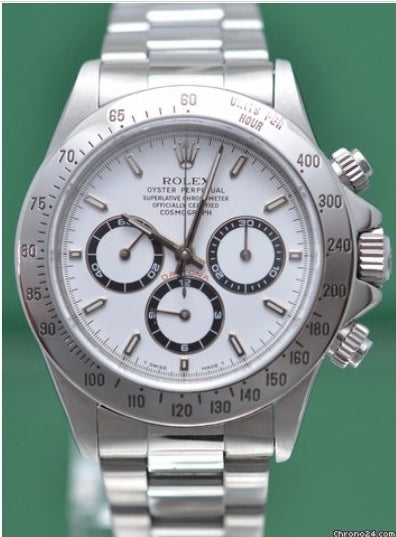 Rolex Daytona 16520 Zenith Box&Papers+2022 Rolex Service Card Cosmograph White Dial U Series