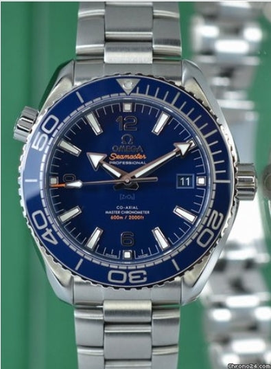 Omega Seamaster 43.5mm Planet Ocean Deep Blue Ceramic 2019 Master Chronometer Box&Papers
