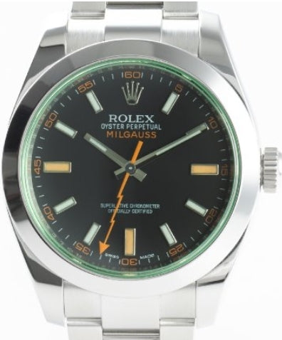 Rolex Milgauss Automatik Stahl Herrenuhr Oyster Perpetual Ref 116400GV B&P LC100