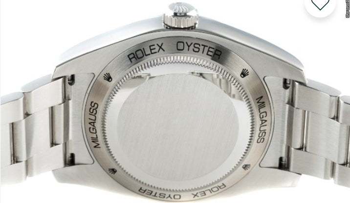 Rolex Milgauss Automatik Stahl Herrenuhr Oyster Perpetual Ref 116400GV B&P LC100