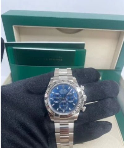 Rolex Daytona 40mm White Gold Cosmograph Blue Index Dial (116509)