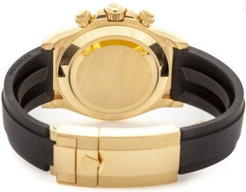 Rolex Cosmograph Daytona 40 Yellow Gold Rubber Strap Black & Champagne Dial 116518LN UNWORN - YEAR: 2022