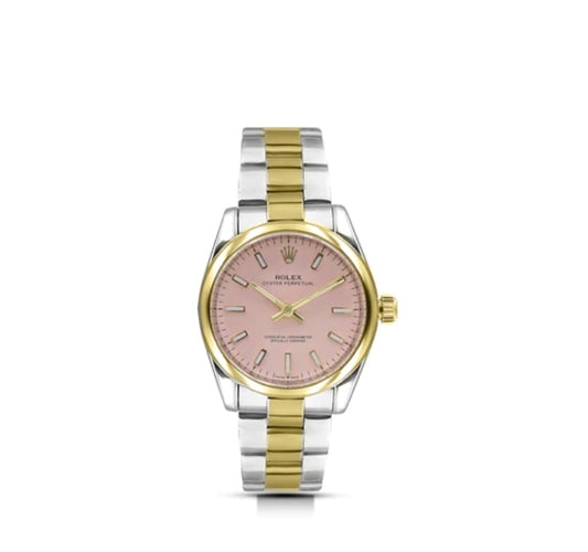 DATEJUST 2-TONE PINK DIAL STICKS MARKERS 38MM LOW