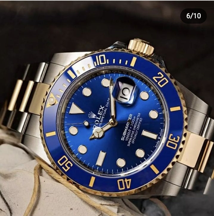 ROLEX SUBMARINER DUAL TONE 2 BLUE-GOLD