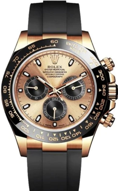Rolex Cosmograph Daytona 40 Yellow Gold Rubber Strap Black & Champagne Dial 116518LN UNWORN - YEAR: 2022