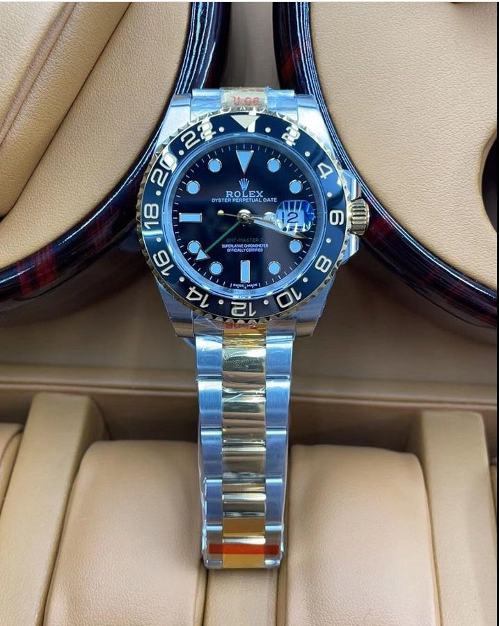  Rolex GMT-Master II Two Tone Black Dial